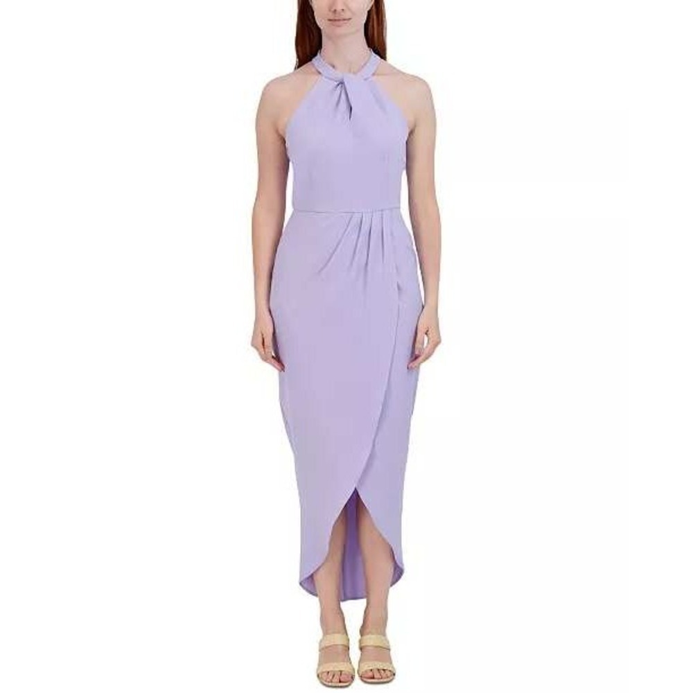 NWOT Julia Jordan Lilac Halter Neck Sleeveless Party Cocktail Midi Dress size 14 - Picture 1 of 7